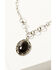 Image #2 - Shyanne Women's Heritage Valley Brown Agate Pendant Necklace and Earring Set - 2 Piece , Silver, hi-res