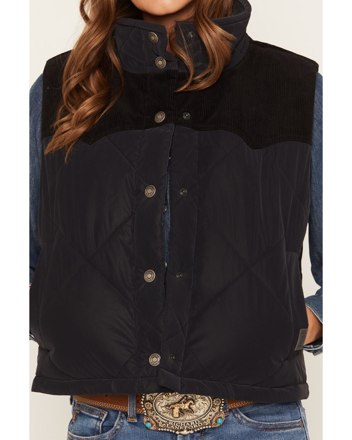 Image #3 - Ariat Women's Dalton Vest, Black, hi-res