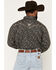 Image #4 - Cowboy Hardware Men's Scatter Paisley Print Long Sleeve Pearl Snap Stretch Western Shirt, Black, hi-res