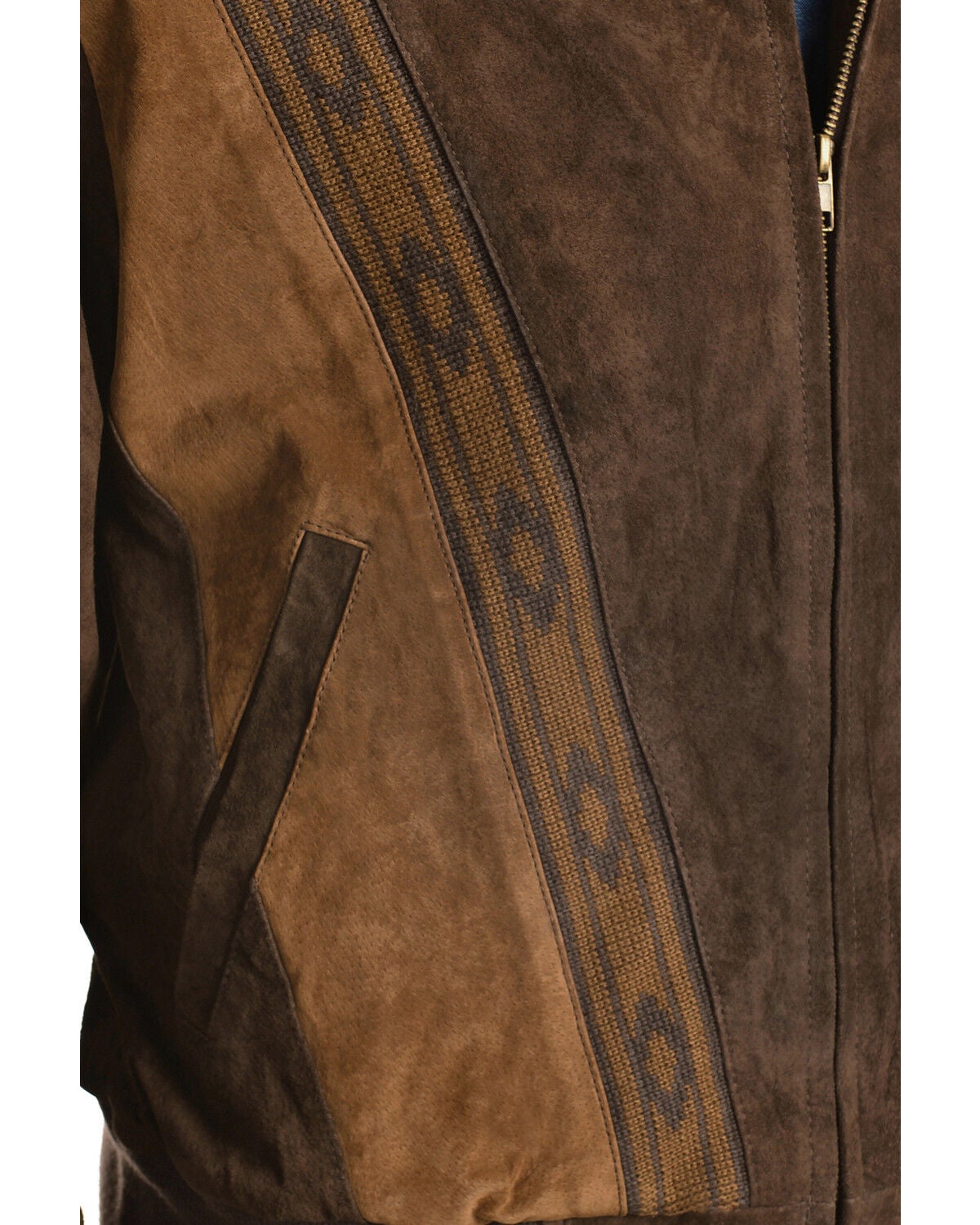 Image #4 - Scully Men's Boar Suede Leather Arena Jacket, Chocolate, hi-res