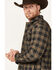 Image #2 - Cody James Men's Prescott Plaid Print Puffer Jacket - Big, Black, hi-res