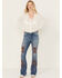 Image #1 - Idyllwind Women's Briley Medium Wash Mid Rise Embellished Stretch Bootcut Jeans, Medium Wash, hi-res