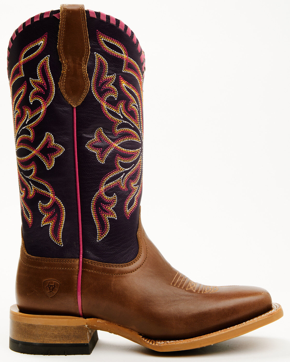Image #2 - Ariat Women's Showdown Western Boots - Broad Square Toe, Tan, hi-res
