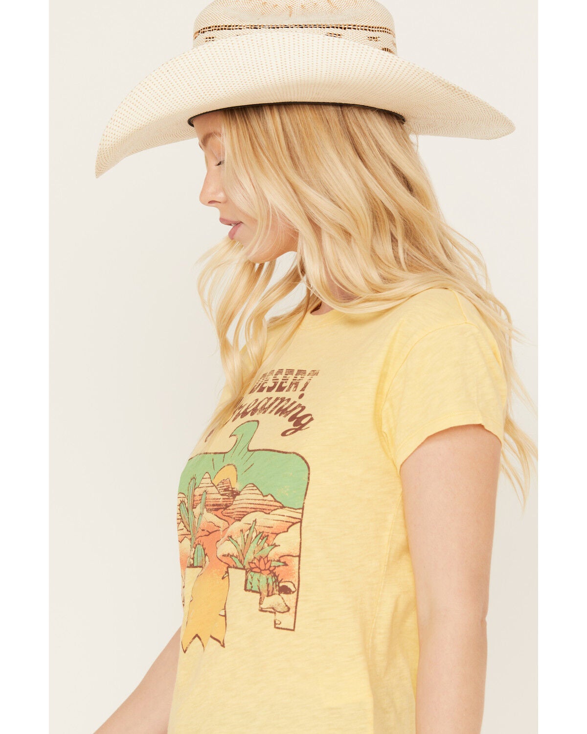 Image #2 - White Crow Women's Desert Dreaming Short Sleeve Graphic Tee, Mustard, hi-res