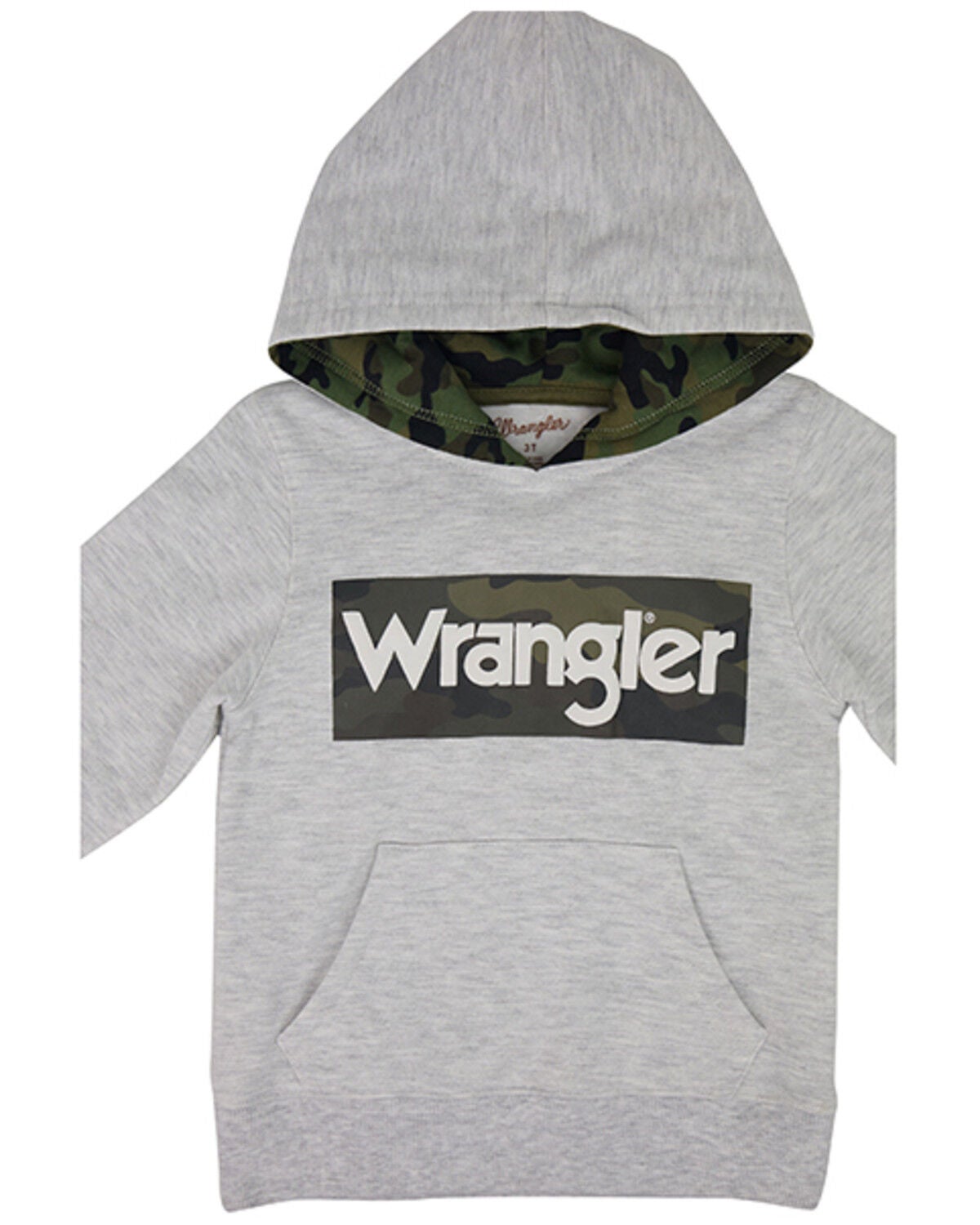 Image #3 - Wrangler Toddler Boys' Logo Graphic Hooded Sweatshirt, Heather Grey, hi-res