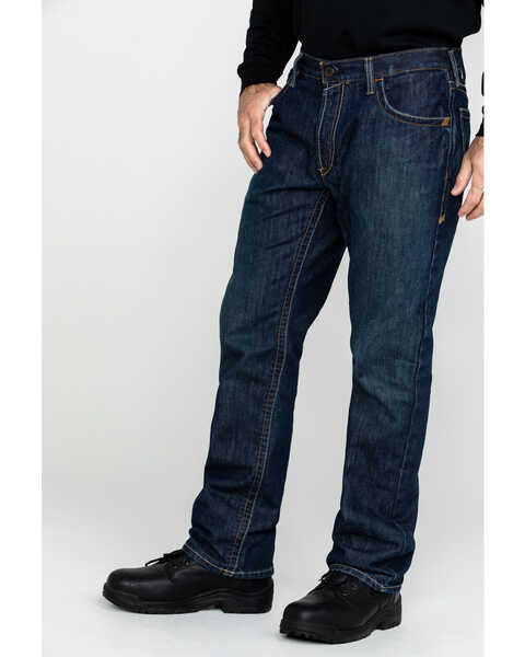 Image #3 - Ariat Men's Shale FR Bootcut Work Jeans, Denim, hi-res