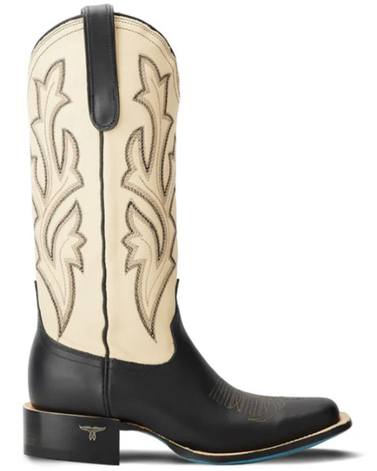 Image #2 - Lane Women's Classic Square Western Boots - Square Toe, Jet Black, hi-res