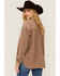 Image #4 - Cleo + Wolf Women's Candie Patchwork Long Sleeve Button-Down Shirt, Medium Brown, hi-res