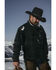 Image #1 - Cinch Men's Solid Sherpa-Lined CC Snap Wool Trucker Jacket , Black, hi-res