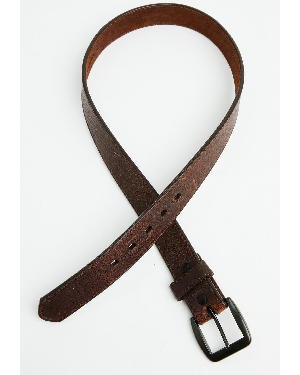 Image #2 - 3D Men's Leather Belt, Brown, hi-res