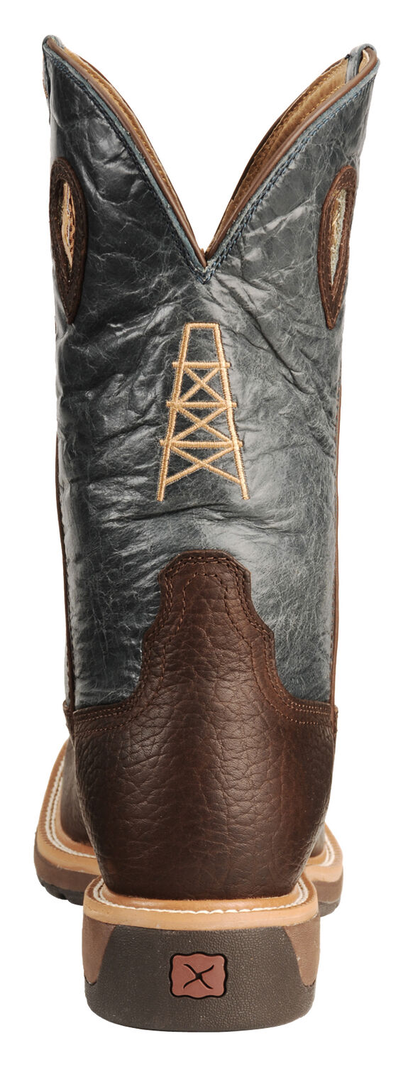 Image #7 - Twisted X Men's Pull On Western Work Boots - Steel Toe, Cognac, hi-res