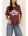 Image #2 - Ali Dee Women's Burgundy Cowgirls Just Wanna Have Fun Graphic Tee, Burgundy, hi-res