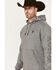 Image #2 - RANK 45® Men's Champion Printed Camo Hooded Sweatshirt, Heather Grey, hi-res