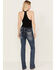 Image #1 - Grace in LA Women's Dark Wash Mid Rise Bootcut Jeans, , hi-res