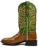 Image #3 - Dan Post Women's Exotic Eel Skin Western Boot - Broad Square Toe, Green, hi-res