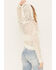 Image #4 - Cleo + Wolf Women's Deep V Hoodie, Cream, hi-res
