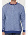Image #3 - RANK 45® Men's Drover 1/4 Snap Front French Terry Long Sleeve Shirt, Blue, hi-res