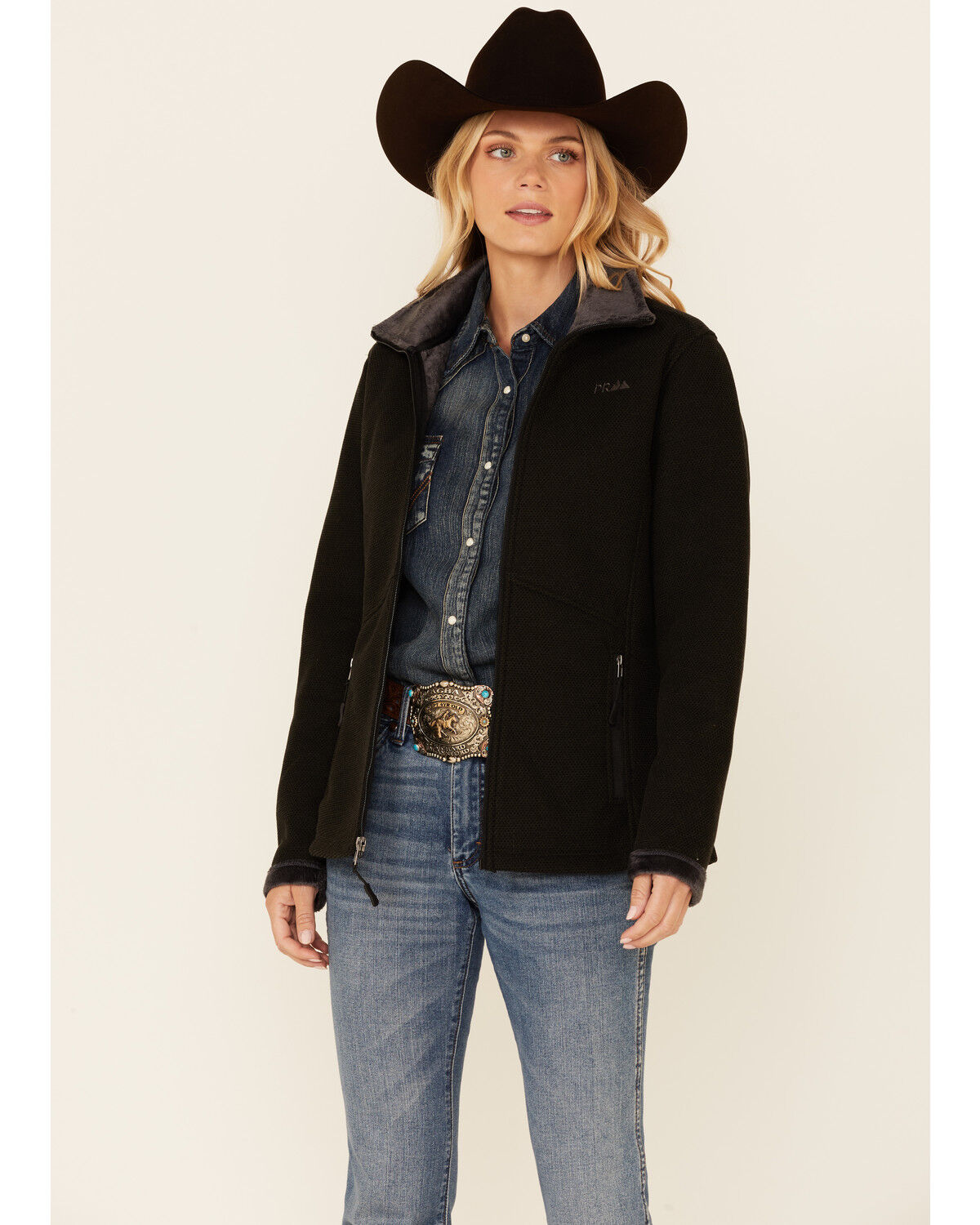 Image #1 - Powder River Outfitters Women's Solid Honeycomb Performance Zip-Front Jacket, , hi-res