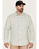 Image #1 - Brothers and Sons Men's Performance Solid Long Sleeve Button Down Western Shirt, Green, hi-res