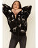 Johnny Was Women's Fauna Over-Sized Bomber Jacket , Black, hi-res