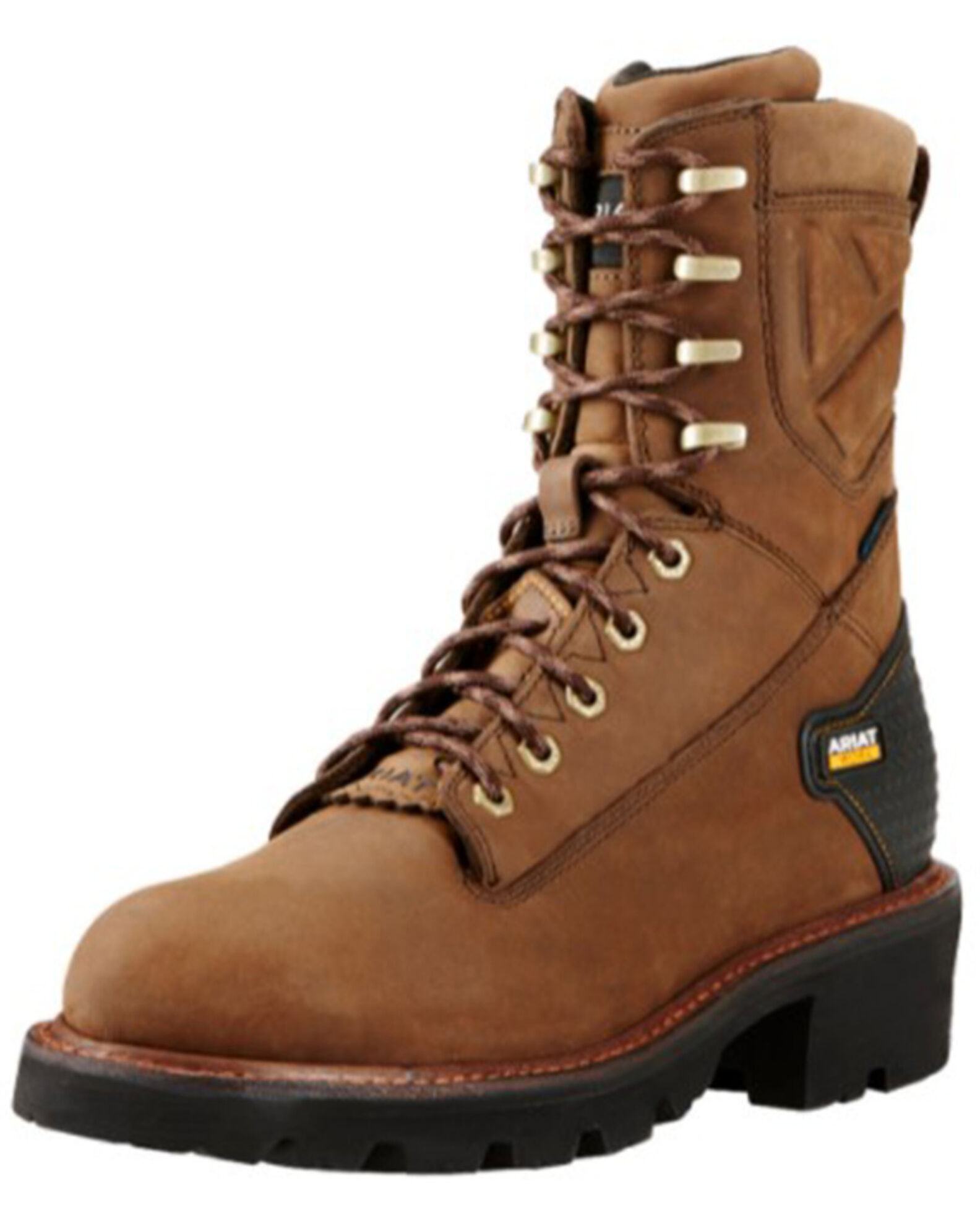 Image #2 - Ariat Men's Powerline H2O Work Boots - Soft Toe, Brown, hi-res