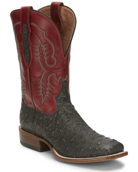 Tony Lama Men's Augustus Western Boots - Broad Square Toe, Grey, hi-res