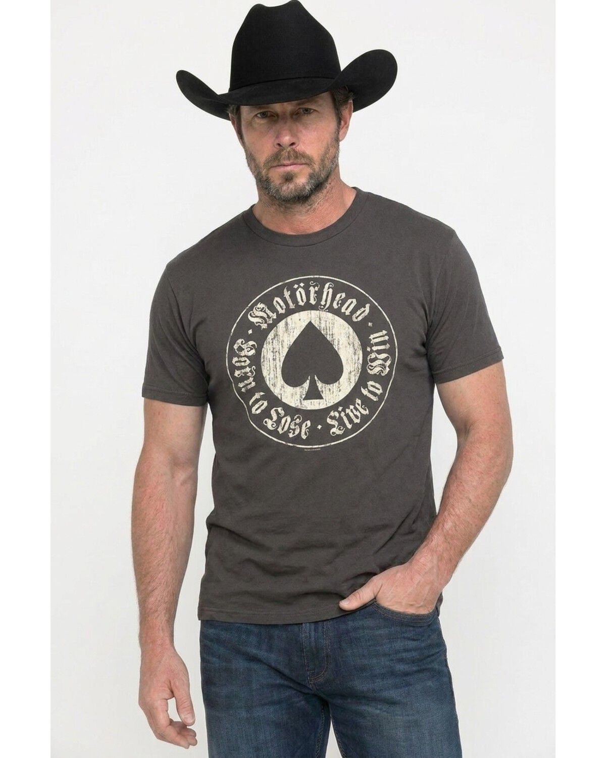 Americana Men's Motorhead Token Short Sleeve Graphic T-Shirt, Charcoal, hi-res