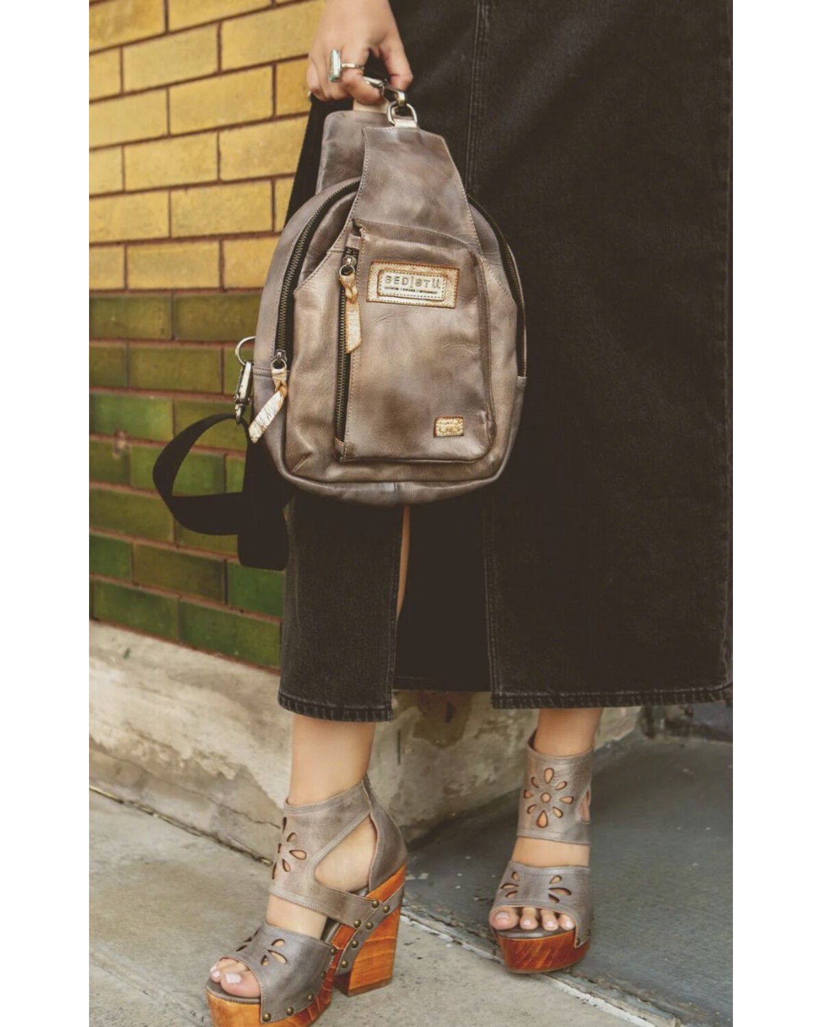 Image #5 - Bed Stu Women's Beau Sling Bag, Caramel, hi-res