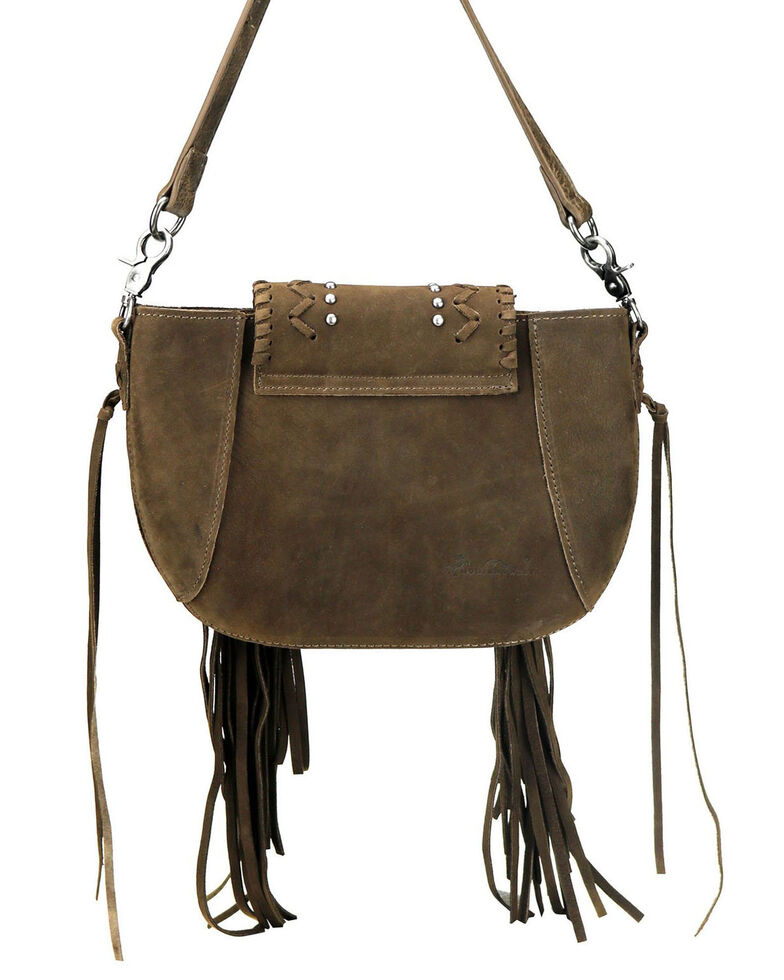 Montana West Women's Shelby Leather Crossbody Bag, Coffee, hi-res