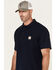Image #3 - Carhartt Men's Loose Fit Midweight Short Sleeve Button-Down Polo Shirt, Navy, hi-res
