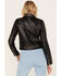 Image #4 - Understated Leather Women's Destiny Eyelet Moto Jacket, Black, hi-res