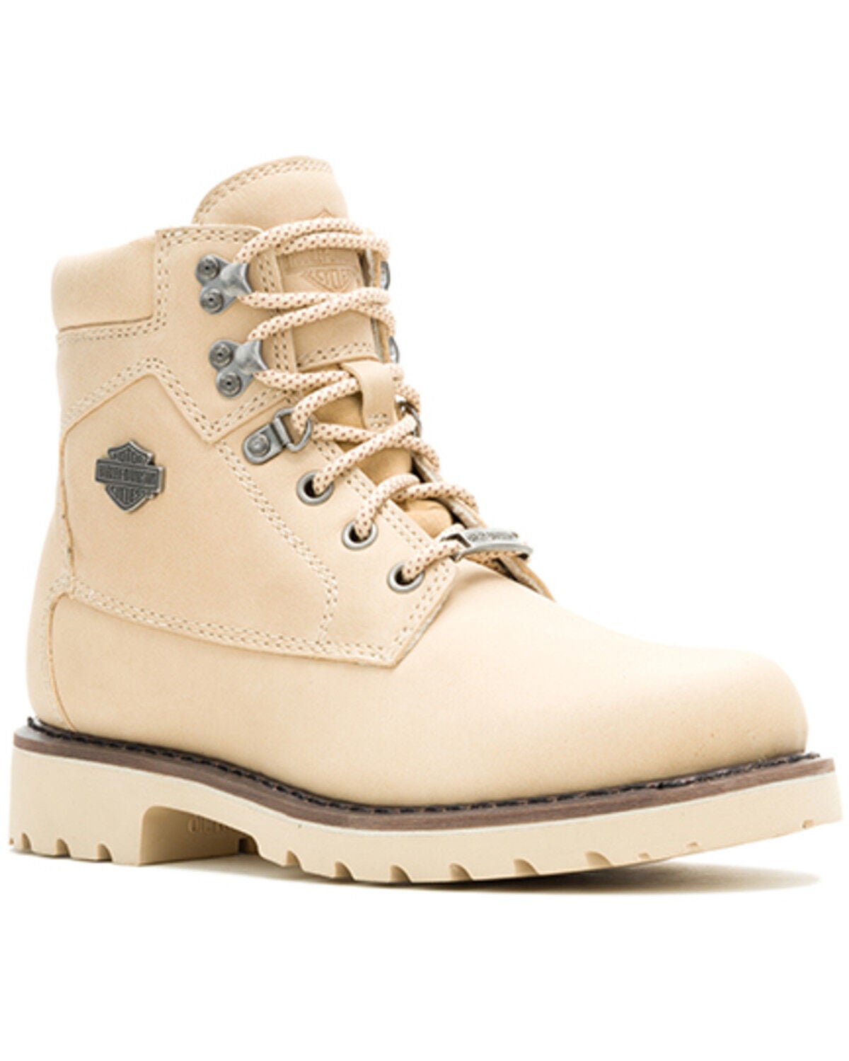 Image #2 - Harley Davidson Women's 5.5" Badlands Motorcycle Boots - Round Toe, Sand, hi-res