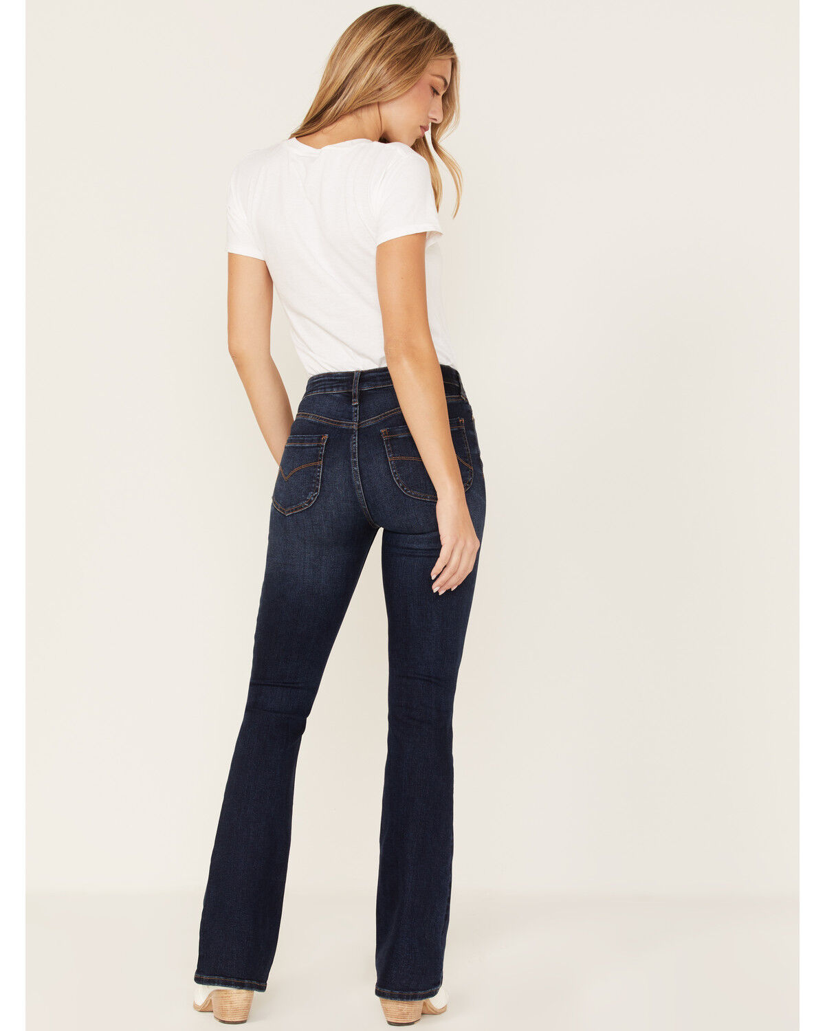 Image #3 - Cleo + Wolf Women's Dark Wash Stretch High Rise Modern Bootcut Jeans, , hi-res