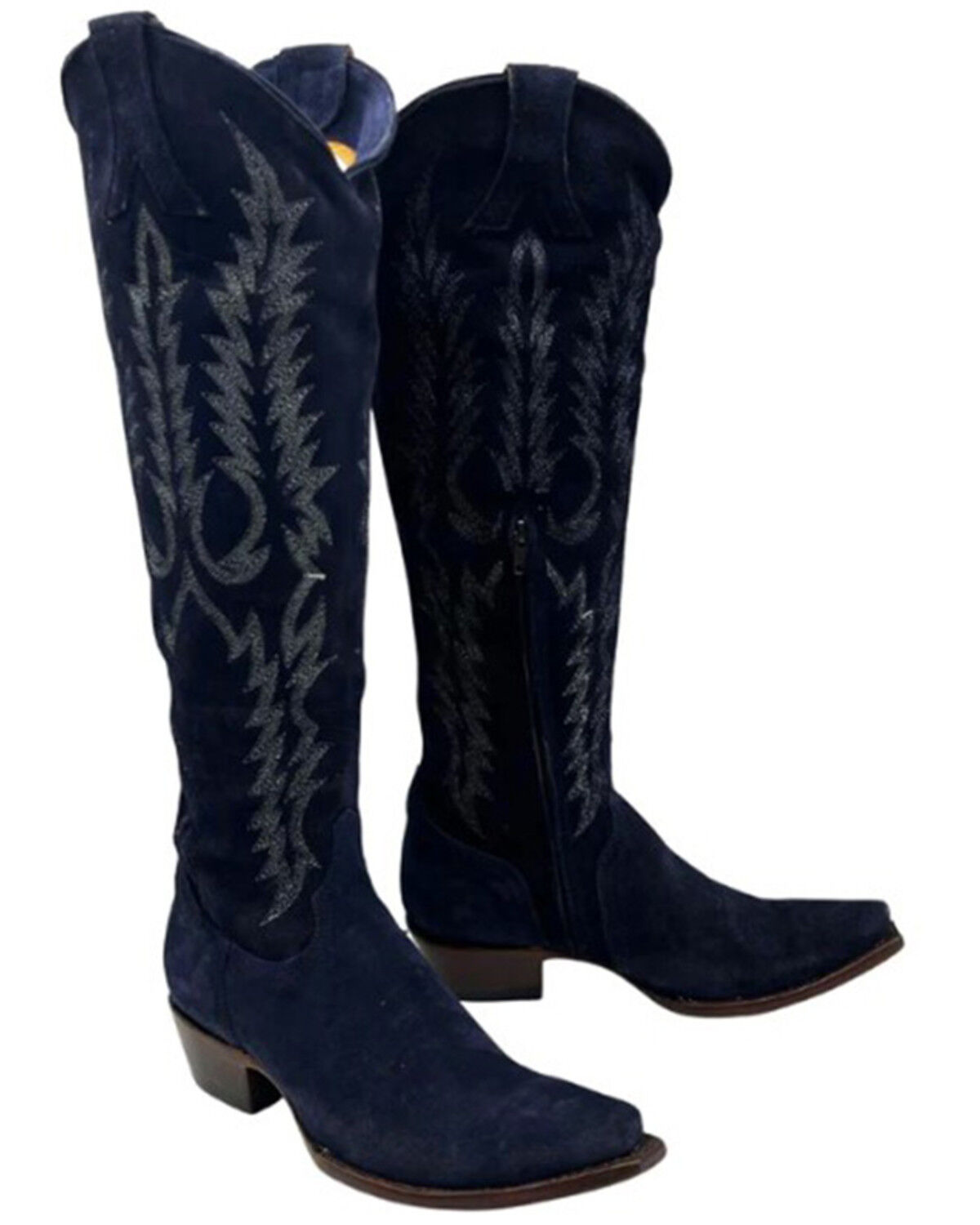 Image #1 - Old Gringo Women's Mayra Tall Western Boots - Snip Toe, Navy, hi-res