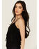 Image #2 - Idyllwind Women's Stafford Fringe Faux Suede Cropped Tank, Black, hi-res