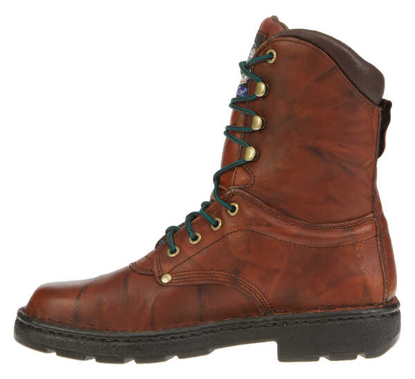 Image #3 - Georgia Boot Men's 8" Eagle Light Lace-Up Work Boots - Round Toe, Russet, hi-res