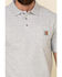 Image #5 - Carhartt Men's Contractors Pocket Short Sleeve Work Polo Shirt, Hthr Grey, hi-res