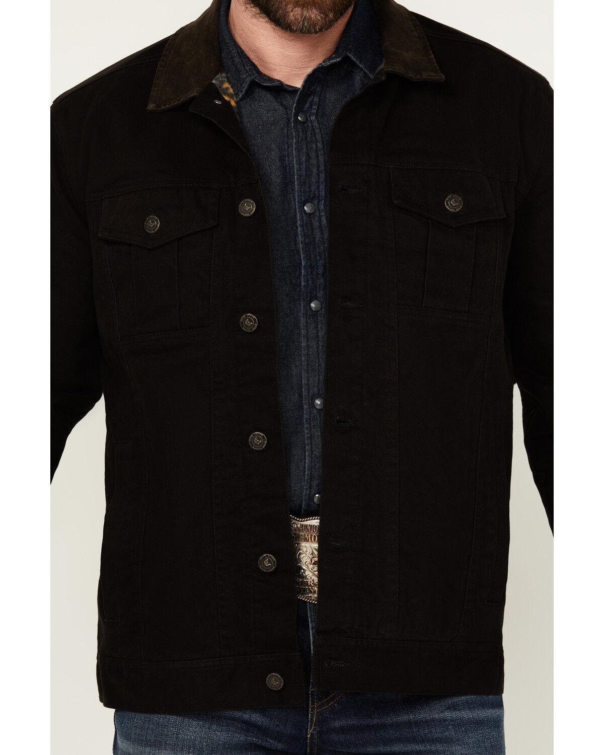 Image #3 - Cody James Men's Ozark Memphis Washed Rancher Jacket - Tall, Black, hi-res