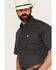 Image #2 - Cinch Men's Boot Barn Exclusive Geo Print Short Sleeve Button-Down Western Shirt, Navy, hi-res