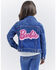 Image #6 - Wrangler® X Barbie™ Girls' Medium Wash Zip-Up Logo Denim Jacket, , hi-res