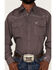 Image #3 - Cowboy Hardware Men's Wavy Square Geo Print Western Shirt , Red, hi-res