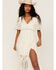 Image #2 - Shyanne Women's Floral Lace Split Leg Maxi Dress, Ivory, hi-res