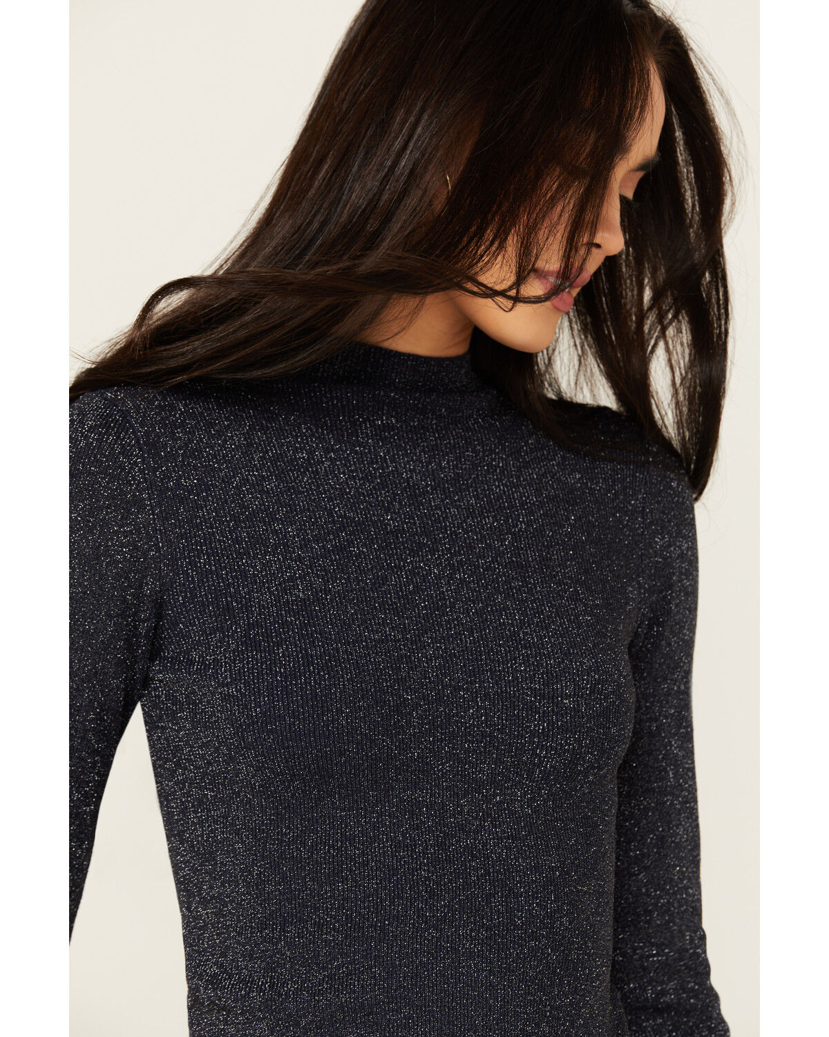 Image #3 - Sadie & Sage Women's Amia Long Sleeve Sweater, Navy, hi-res