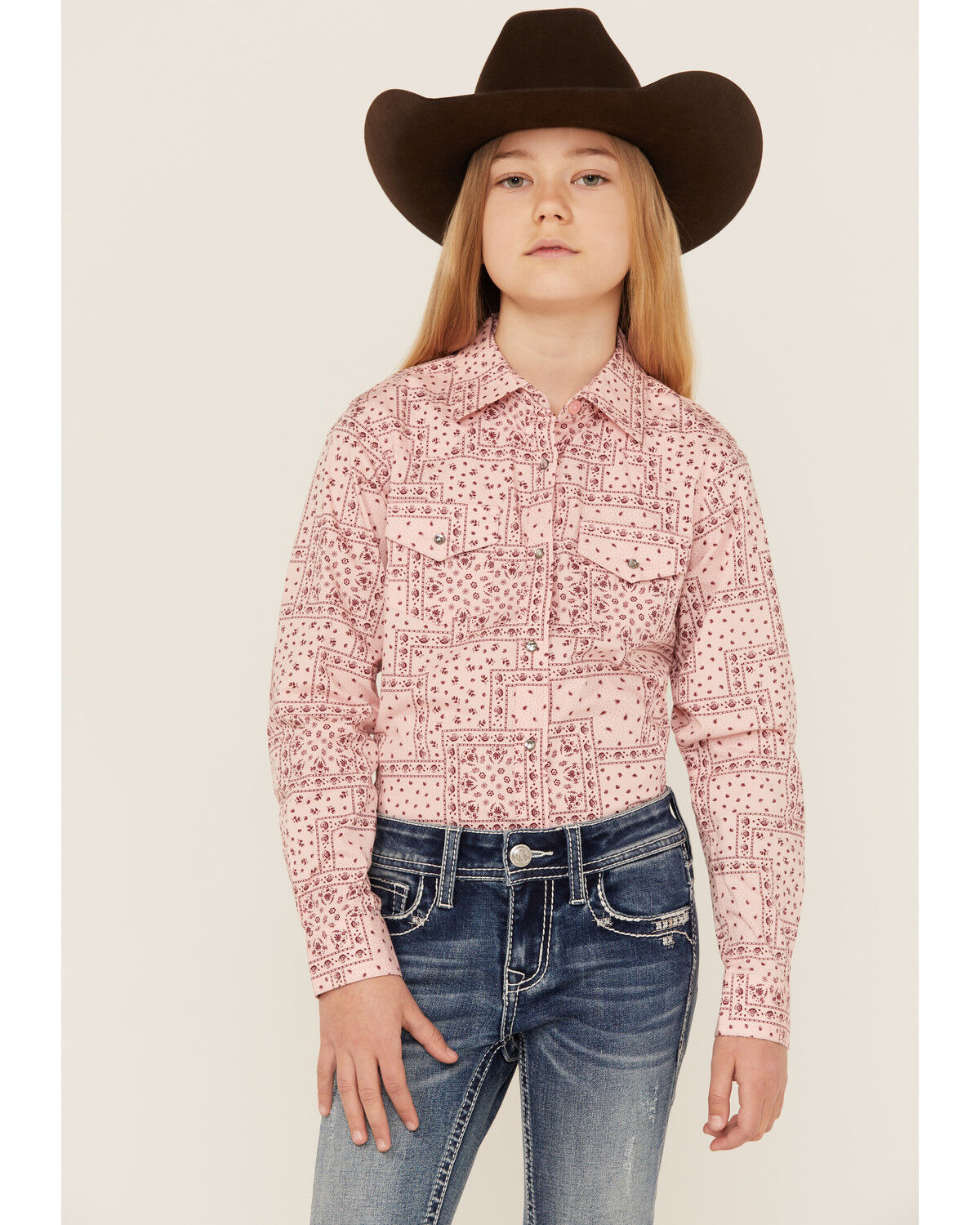 pink paisley western shirt