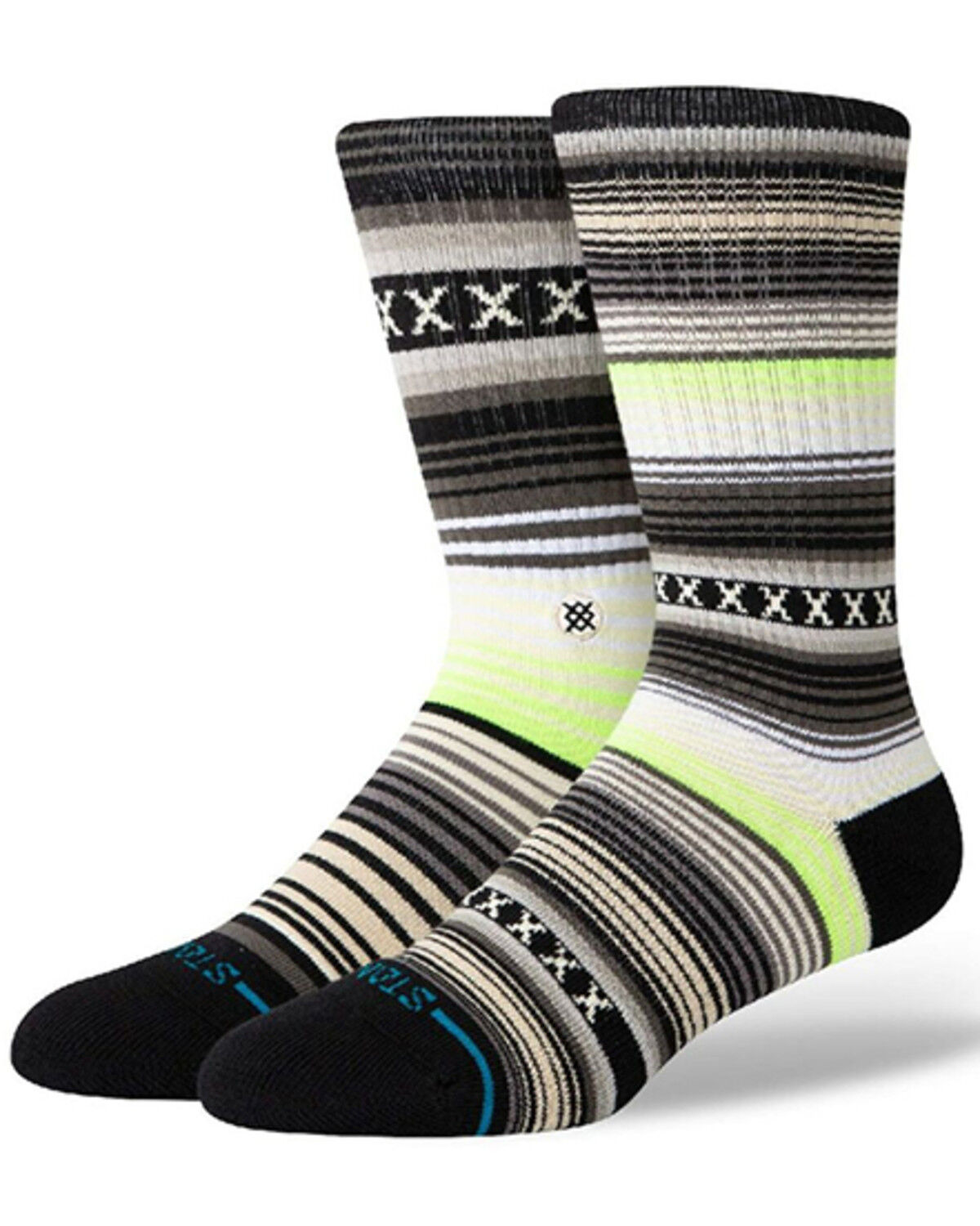 Image #1 - Stance Men's Curren St Crew Socks, Green, hi-res