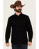 Image #1 - Cody James Men's Solid Long Sleeve Snap Denim Western Shirt - Tall, Black, hi-res