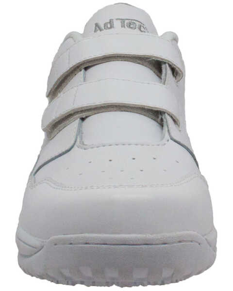 Ad Tec Men's Athletic White Adjustable Strap Uniform Work Shoes - Round Toe, White, hi-res