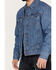Image #3 - Wrangler Men's Serape Lined Denim Jacket, Blue, hi-res