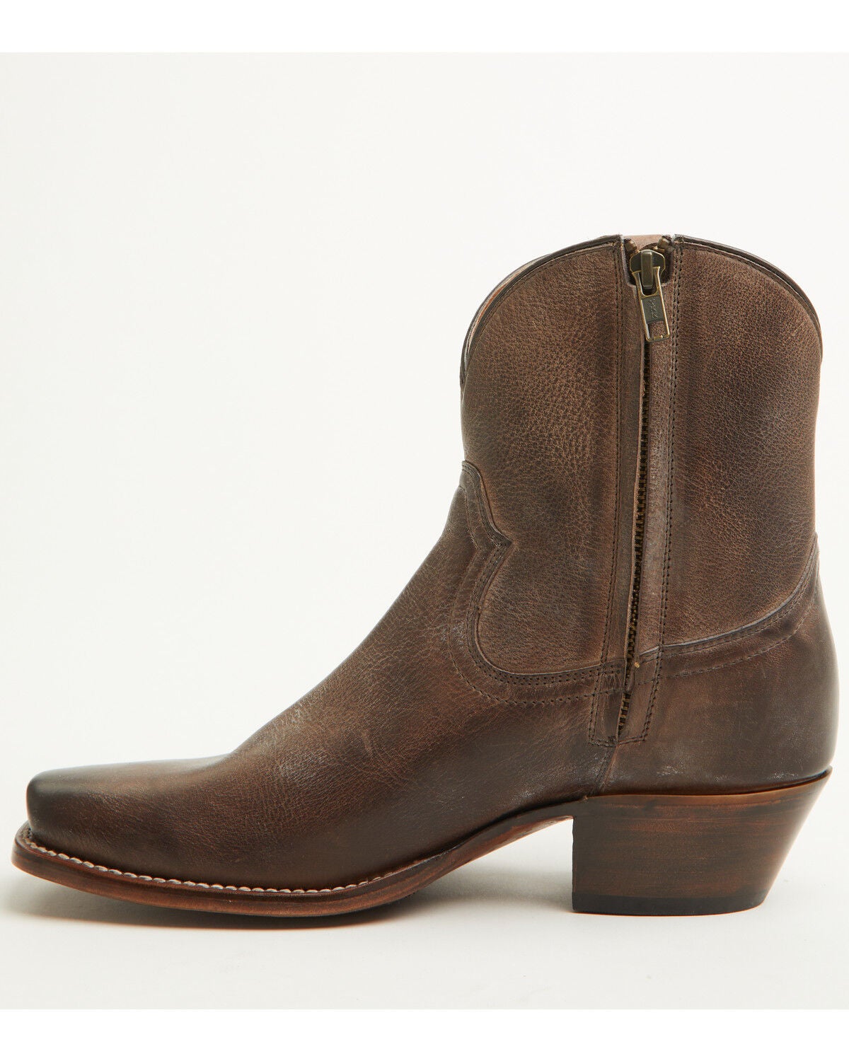 Image #5 - Cleo + Wolf Women's Fern Western Booties - Square Toe, Chocolate, hi-res