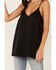 Image #3 - Rock & Roll Denim Women's Mesh Accent Satin Tank, Black, hi-res